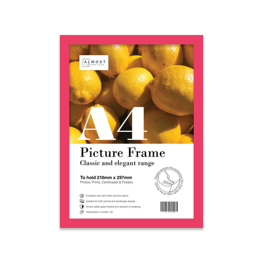 Bright Pink A4 Picture Frame