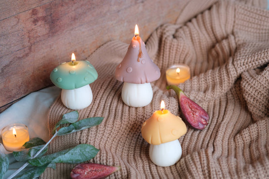 Mushroom Shaped Candles | Toadstol Candles | Cottagecore