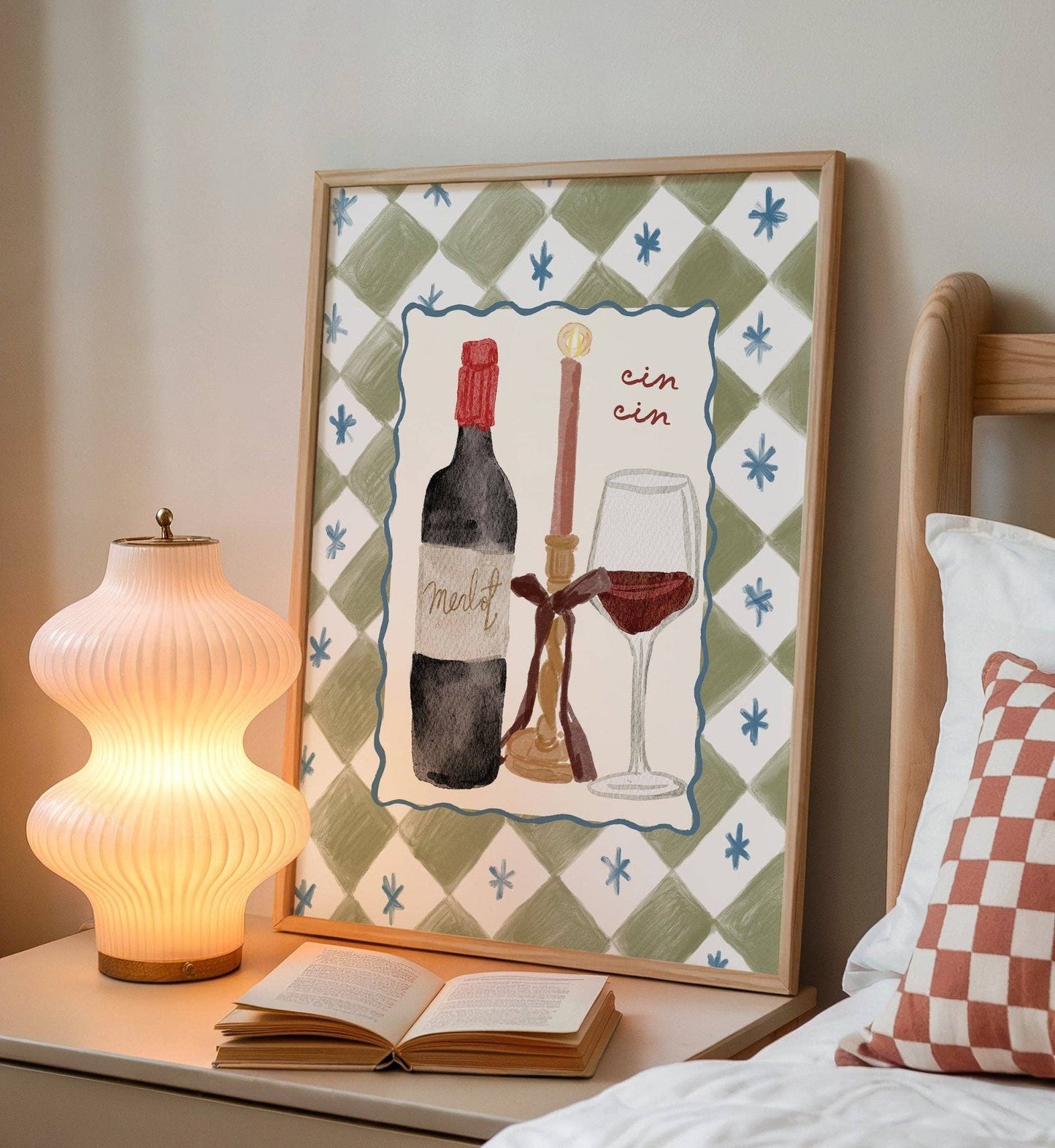 Cin Cin Red Wine Print: A4