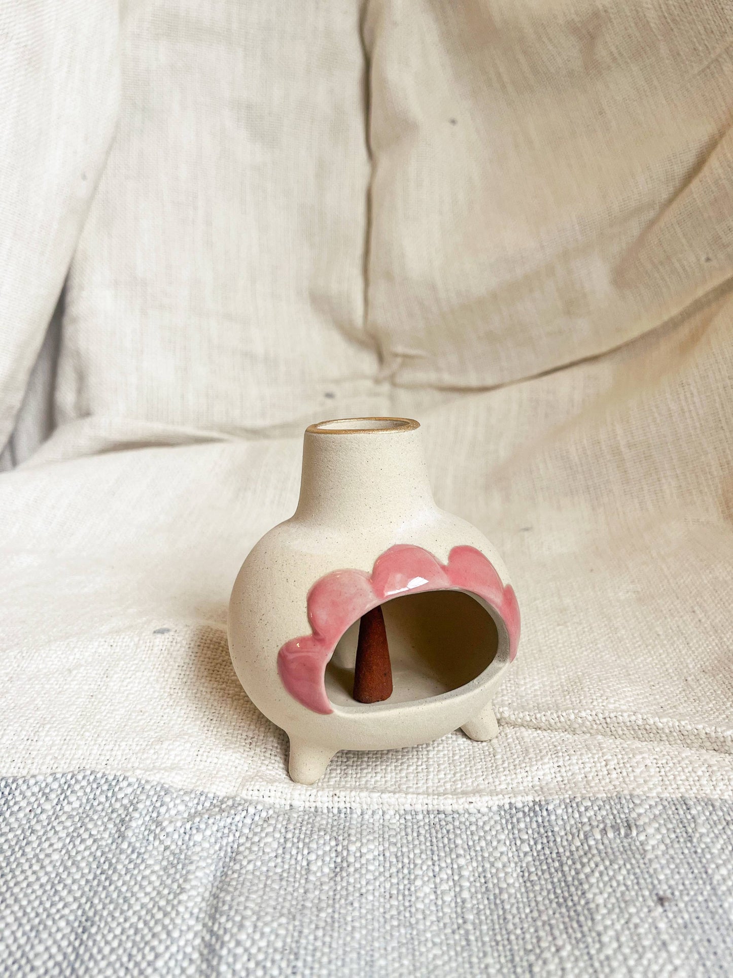 Ceramic Incense Chimney - Palo Santo Burner: Green