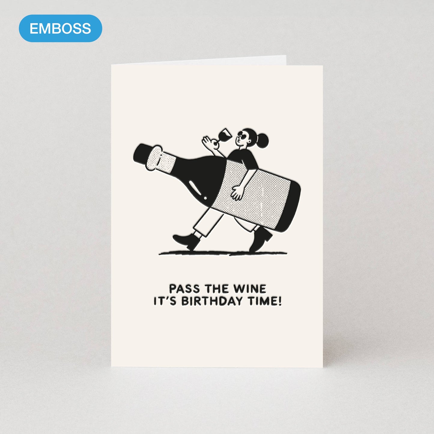 Pass the Wine Birthday Card | Female Birthday Greeting Card