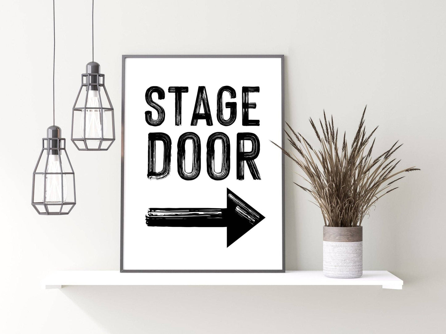 Stage Door B&W Print: A4
