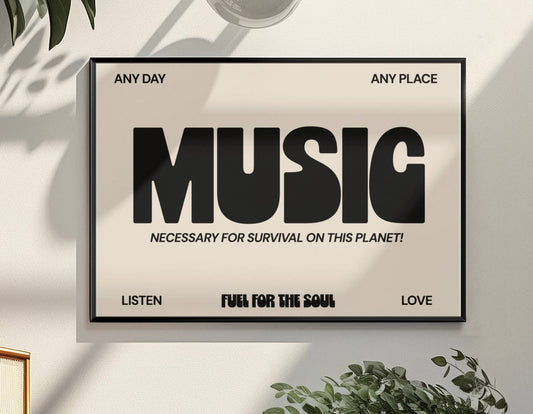 Music Typography print: A4