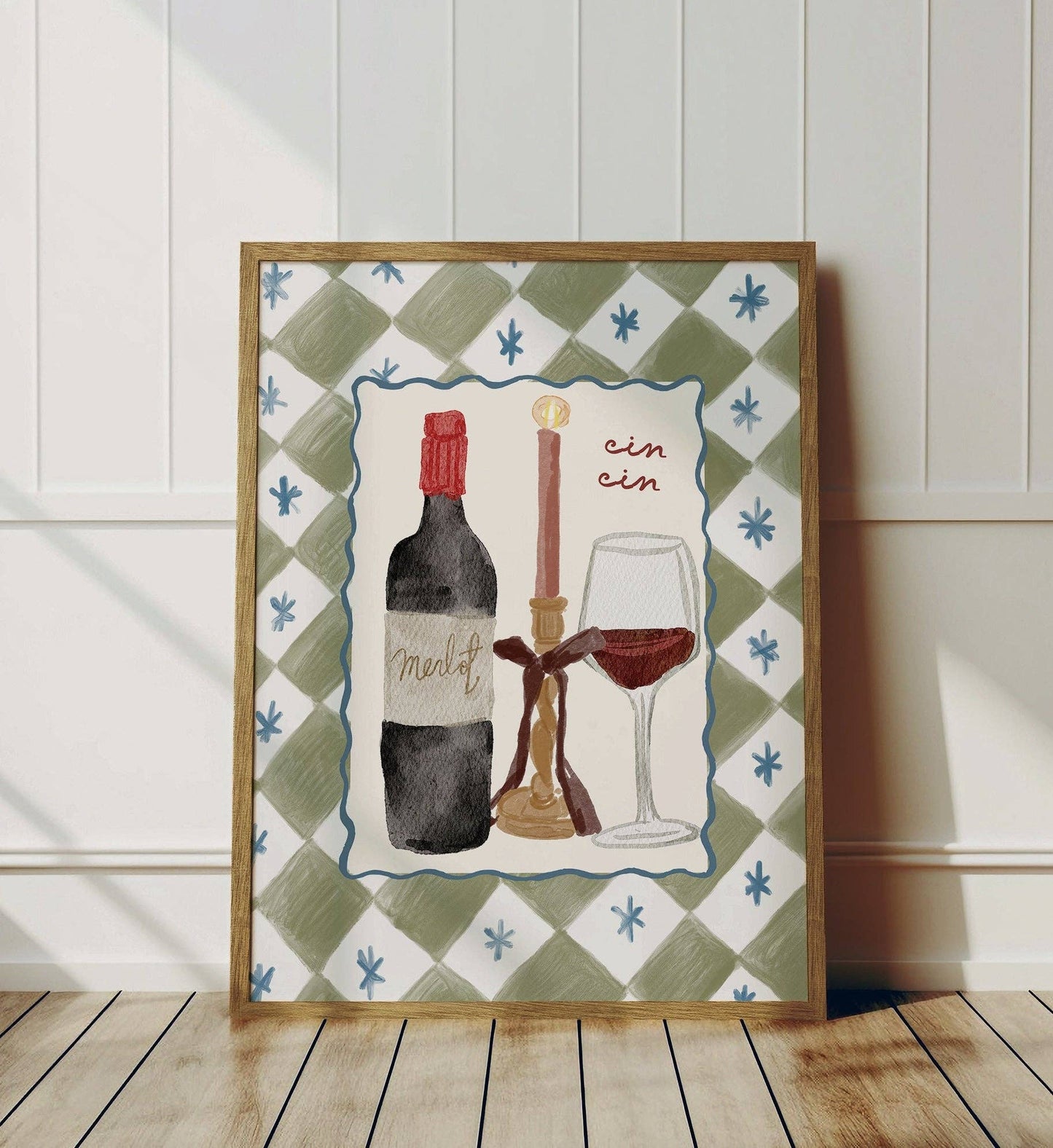 Cin Cin Red Wine Print: A4
