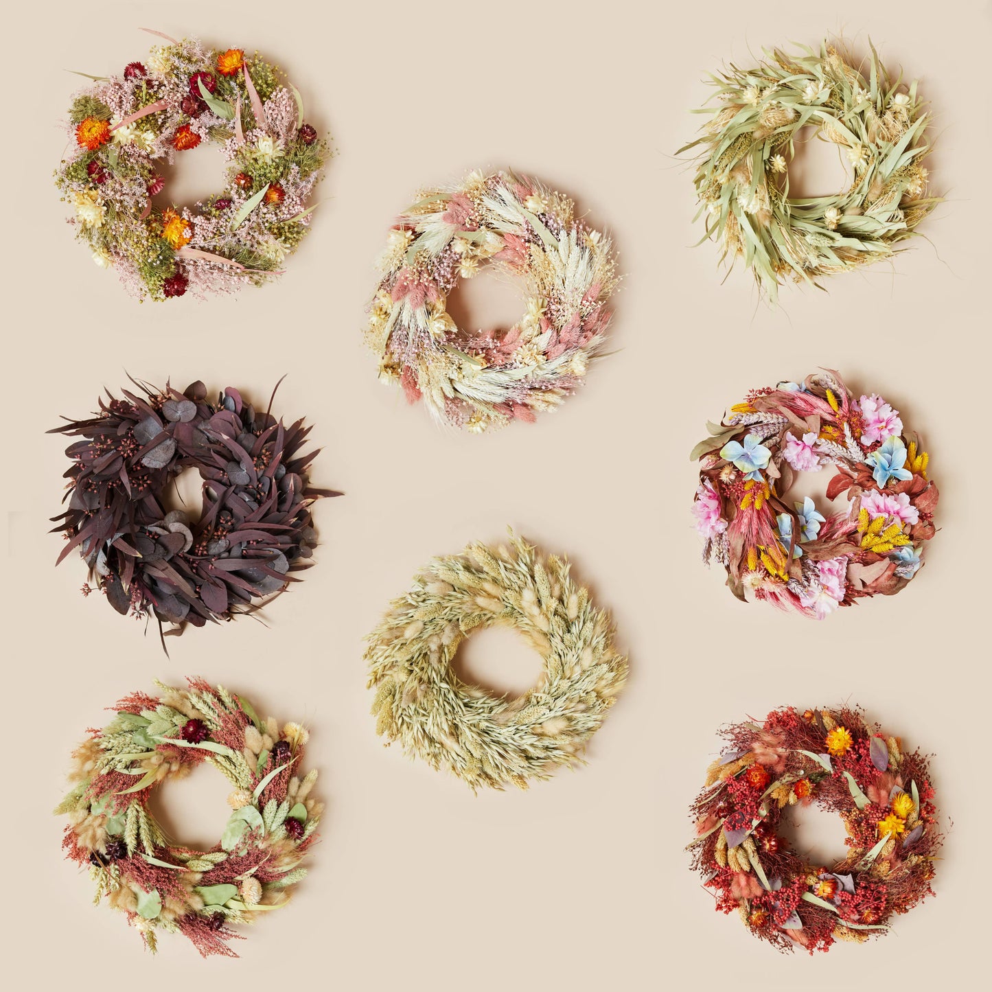 Dried Flowers Wreath - Rosewood