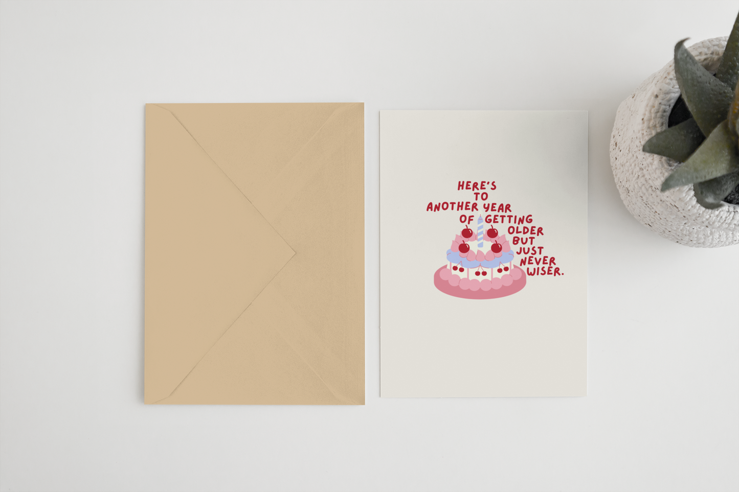 Older but just never wiser Taylor Swift birthday A6/5x7 card: Card Clasp (Plastic Free) / A6