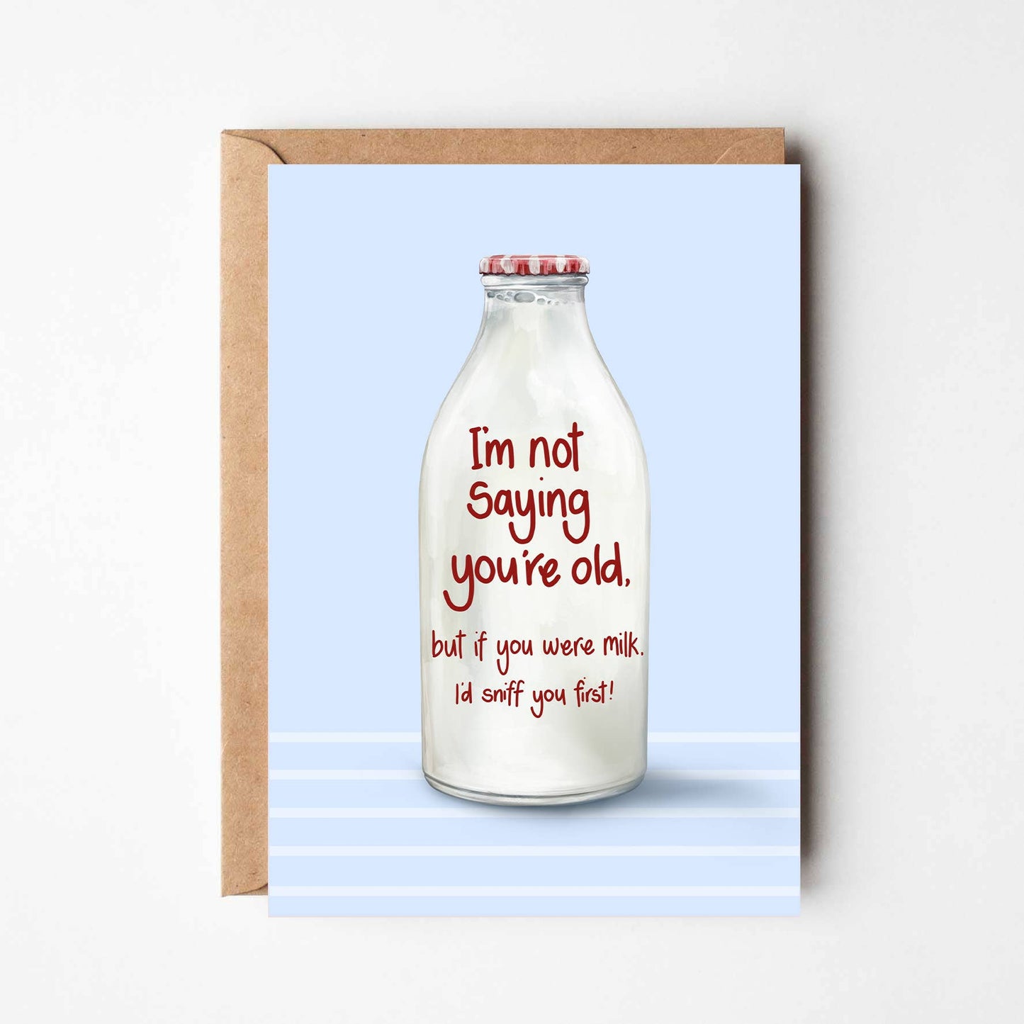 I'm Not Saying You're Old, Funny Milk Themed Birthday Card