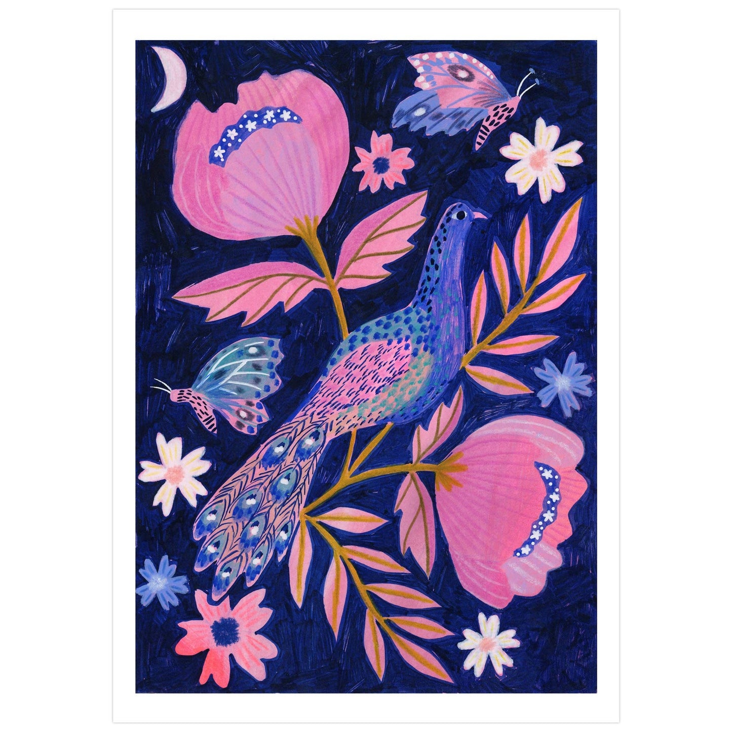 Beautiful Peacock Art Print: A3 - Large