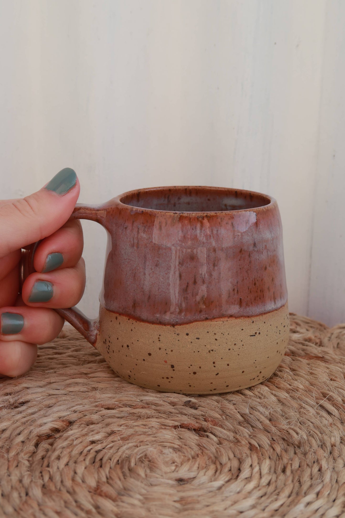 Handmade Ceramic Small Mug - Speckled Wild Plum