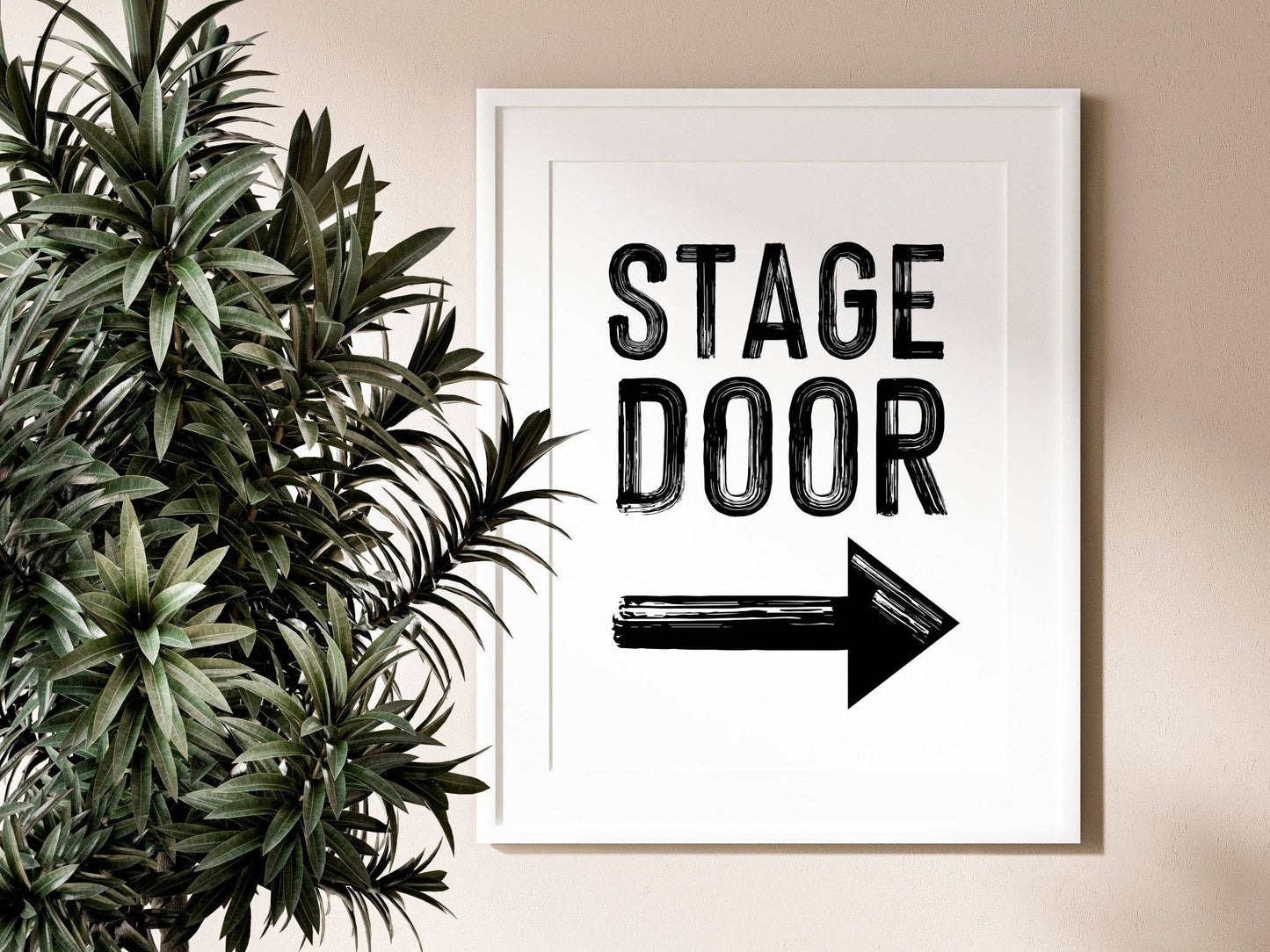 Stage Door B&W Print: A4