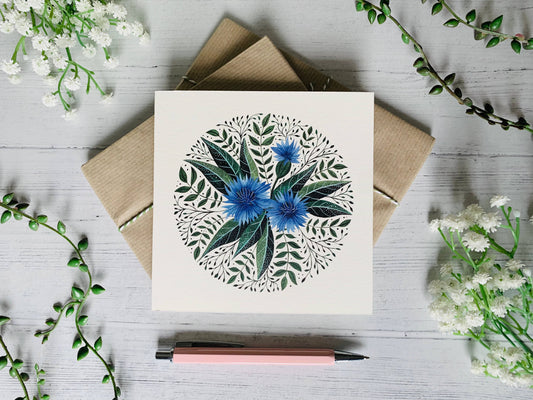 Cornflower Greeting Card