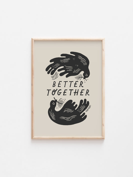 'Better Together' Birds Art Print