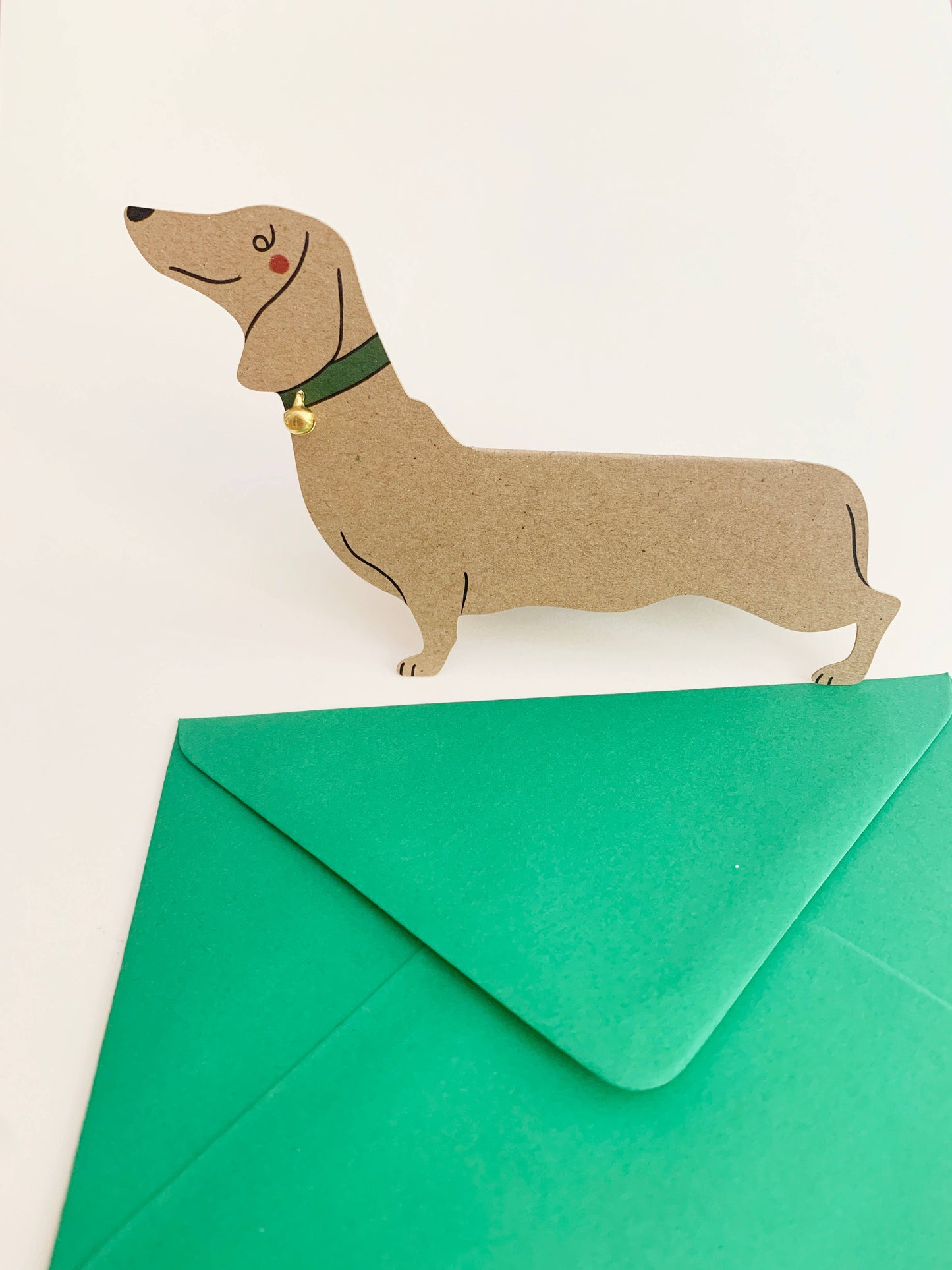 Standing Dachshund Sausage Dog Shaped Greeting Card