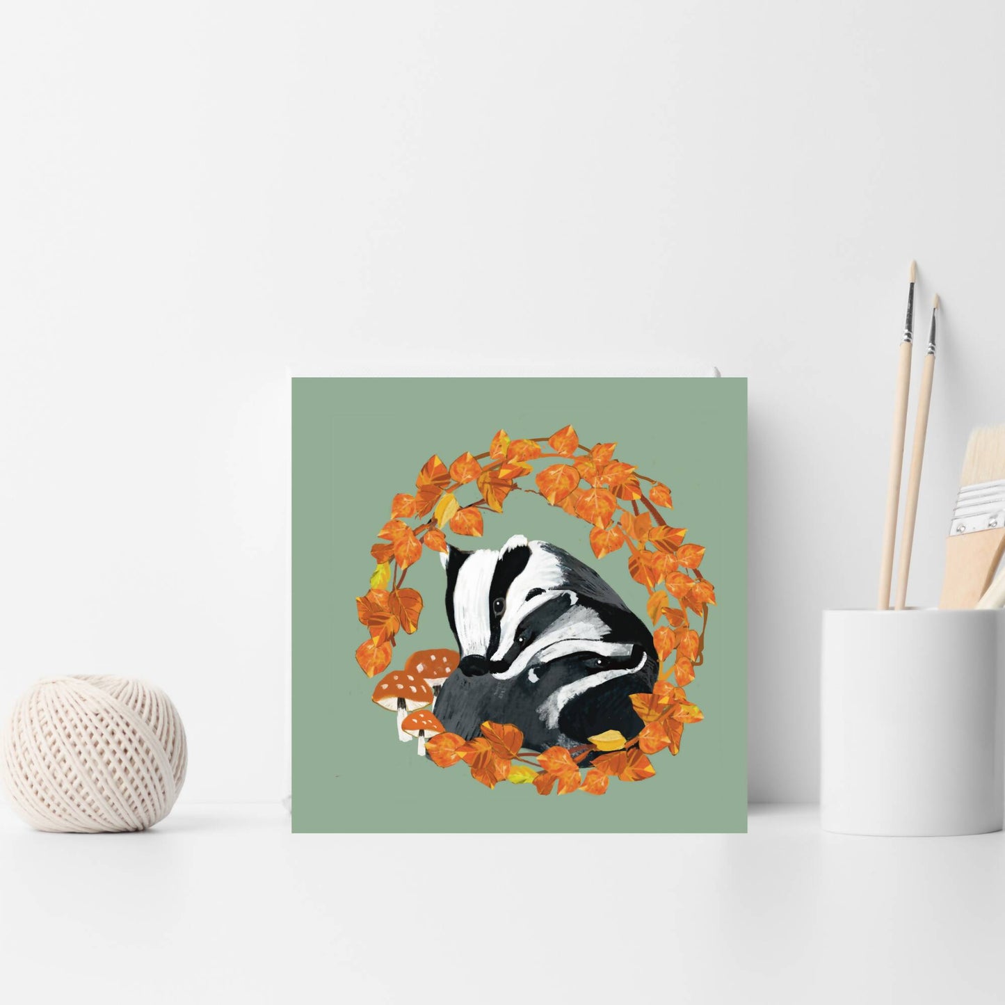 Badgers and Toadstools Card