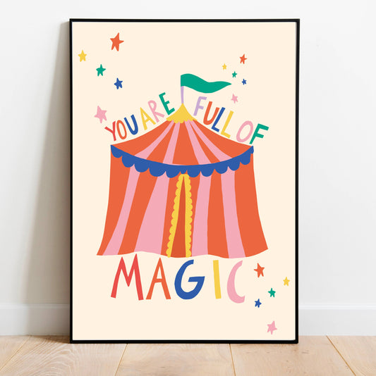 Circus Positive Quote Art Print