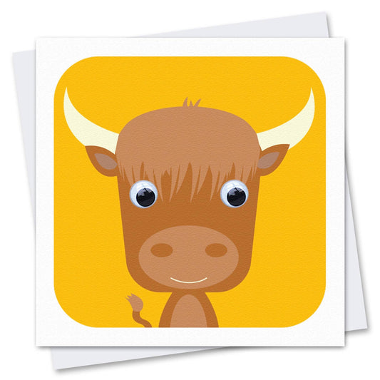 Hilary Highland Cow Greetings Card