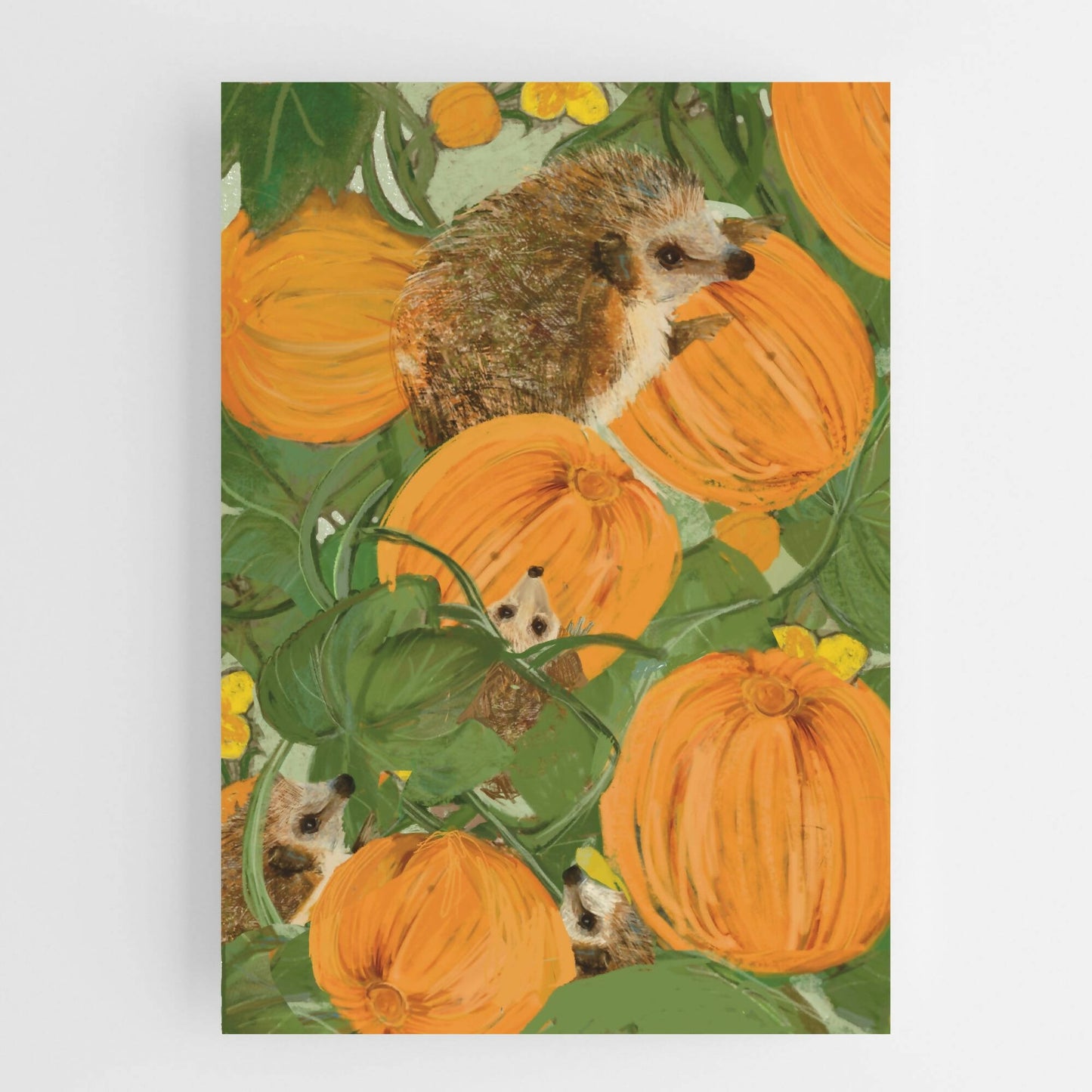 Hedgehog Pumpkin card